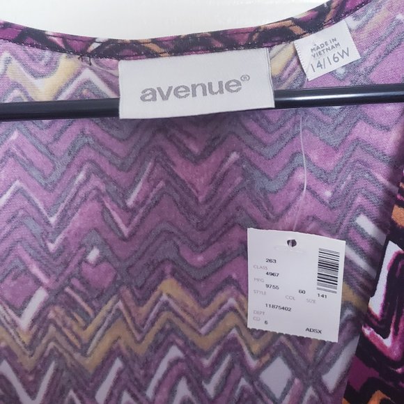 Avenue Plus Size Tribal Printed Wrap Dress 14/16W - Picture 6 of 7